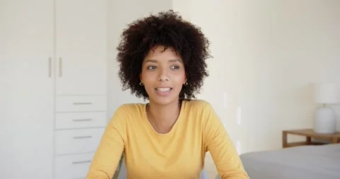 Close up of people talking to the camera, smiling woman talking to camera Stock Footage 345567151