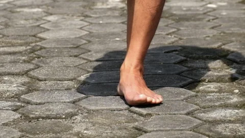 Close up of a person doing a single leg stance exercise Stock Footage 336763342