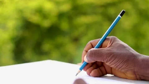 Close up of a person drawing with pencil Stock Footage 201644637