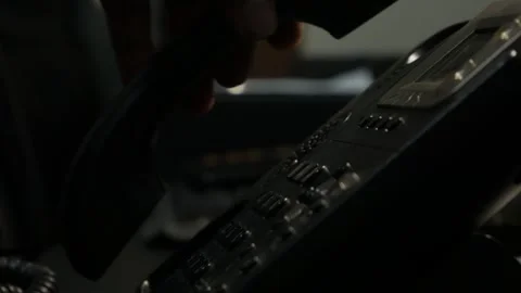 Close-Up of a Person Ending a Phone Call Видео 345012495