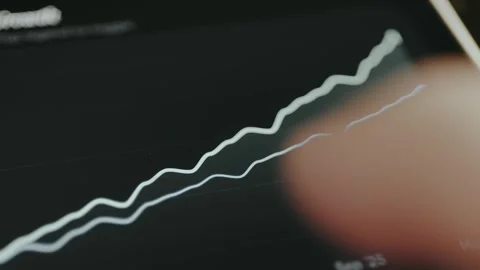 Close-up of person engaging with a rising data chart Video stock 332481877