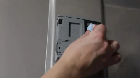 Close-up Of Person Hands Putting Dishwasher Soap Tablet In Dishwasher Box Stock Footage 229711136