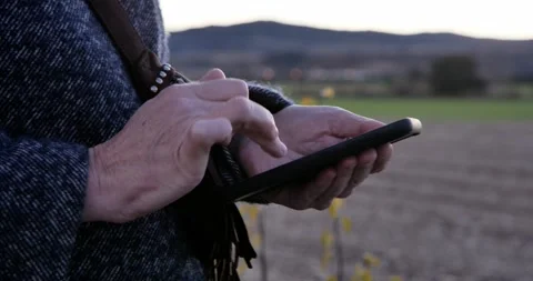 Close-up of person hands using the phone Stock Footage 329681169