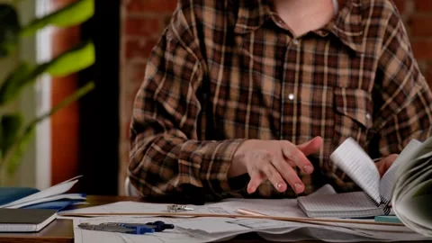 Close up of Person Measuring on Architectural Plans Stock Footage 316751269
