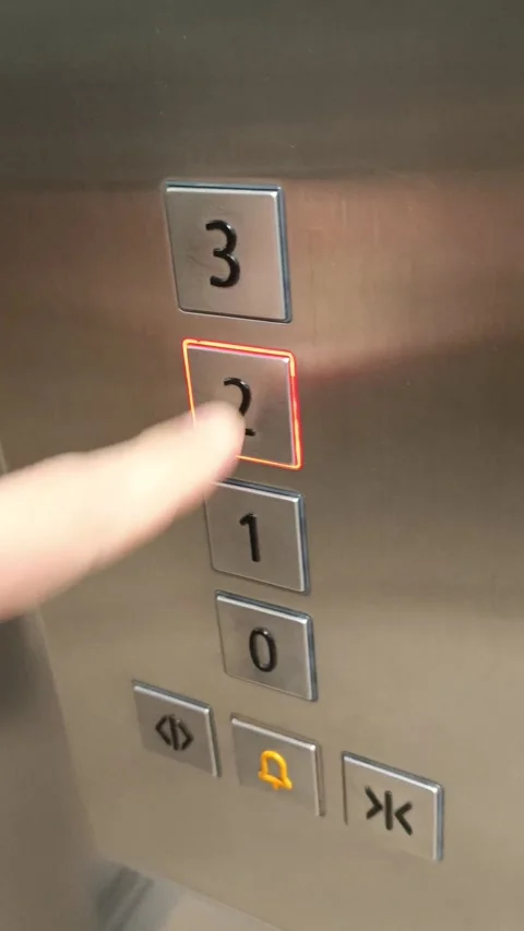 Close up of a person pressing an elevator button Stock Footage 300261887