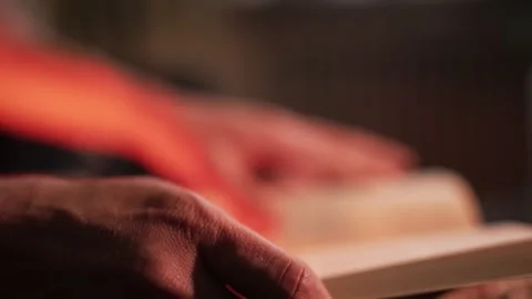 Close-Up of a Person Reading a Book 動画素材 338349507