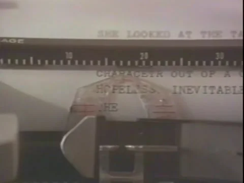 Close-up of person typing on typewriter, 1980s Stock Footage 64346104