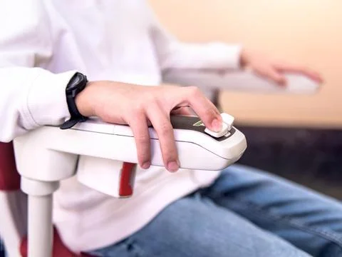 Close-up of Person Using White Mobility Aid Stock Photos