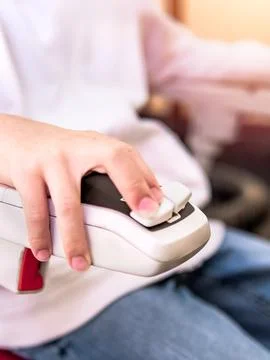 Close-up of Person Using White Mobility Aid Stock Photos