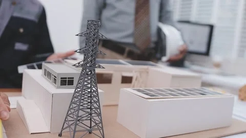 Close-up Of Person's engineer Hand Drawing Plan On Blue Print with architec.. Stock Footage 345607913