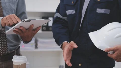 Close-up Of Person's engineer Hand Drawing Plan On Blue Print with architec.. Stock Footage 345607965