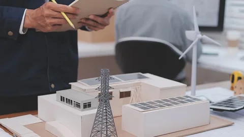 Close-up Of Person's engineer Hand Drawing Plan On Blue Print with architec.. Stock Footage 345608034