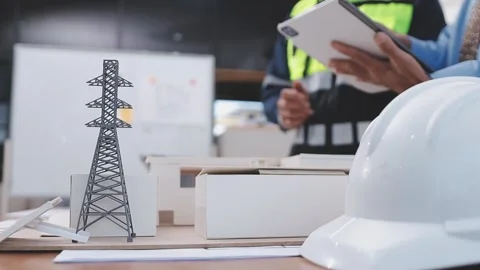 Close-up Of Person's engineer Hand Drawing Plan On Blue Print with architec.. Stock Footage 345608475