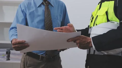 Close-up Of Person's engineer Hand Drawing Plan On Blue Print with architec.. Stock Footage 345608817