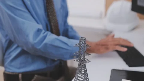 Close-up Of Person's engineer Hand Drawing Plan On Blue Print with architec.. Stock Footage 345609229