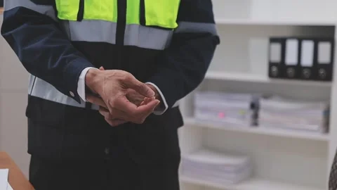 Close-up Of Person's engineer Hand Drawing Plan On Blue Print with architec.. Stock Footage 345609457