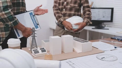 Close-up Of Person's engineer Hand Drawing Plan On Blue Print with architec.. Stock Footage 345610757