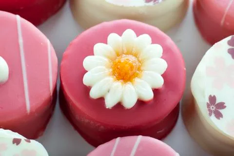 Close up petit four Stock Photos