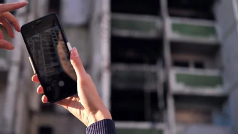 Close-up of a phone in a woman's hands Stock Footage 220612292