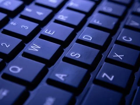 Close-up Photo on computer keyboard button Stock Photos