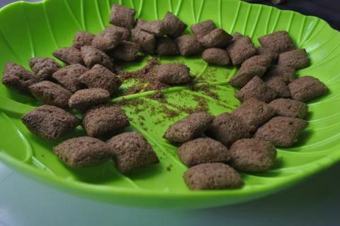 Close up photo of delicious chocolate biscuit wafer Stock Photos