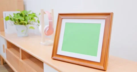 Close up of photo frame Stock Footage 155680358