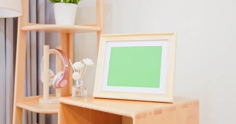 Close up of photo frame Stock Footage 155680425