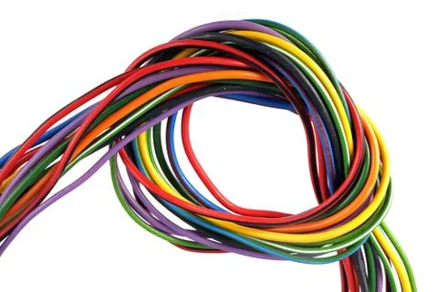 Close up photo of multicoloured wire Stock Photos