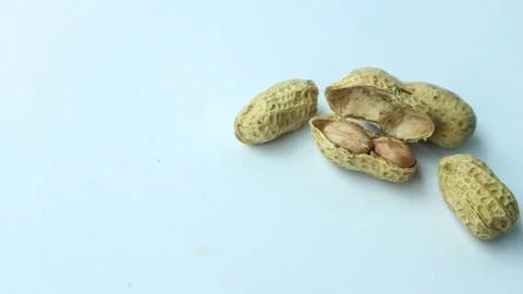 Close-up photo of peanut. Texture of peanut. Stock Photos