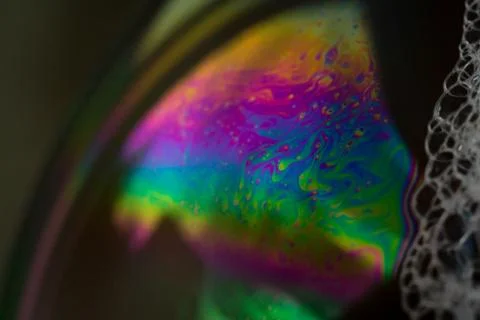 Close-up photo of soap bubble texture. Stock Photos