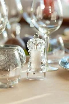 Close up photo of a table setting Stock Photos