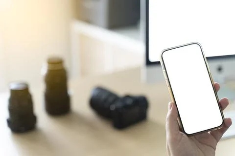 Close-up of a photographic camera screen with Stock Photos