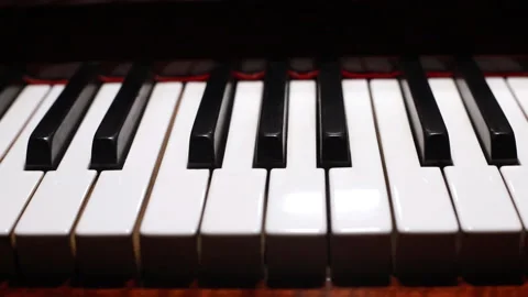 Close up of a piano keyboard Stock Footage 148207934