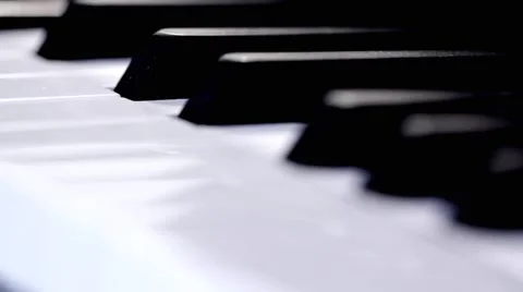 Close up of Piano Keys Dolly Move Stock Footage 4231780