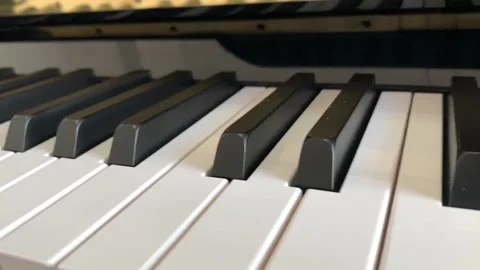 Close up piano moving , keyboard Stock-Footage 147199062