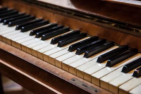 Close-up of a piano. Stock Photos