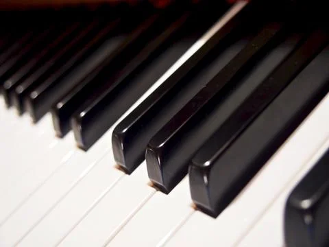 Close up of pianoforte keyboard Stock Photos