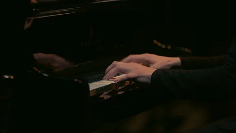 Close-up of piant's hands Stock Footage 107808328