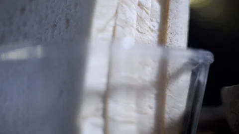 Close up picking bread in a bowl. Stock Footage 128730235