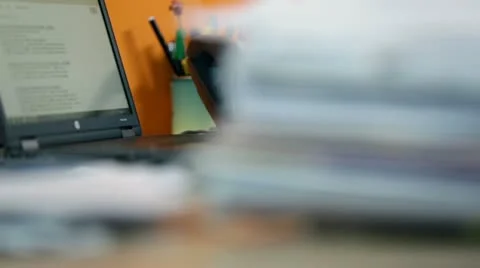 Close up on picking up the telephone in office Stock Footage 27875461