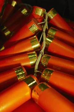Close-up picture of firecracker Stock Photos