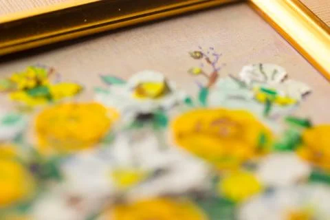 Close up of picture in frame Stock Photos