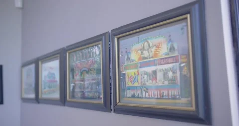 Close Up of Pictures on a Wall Stock Footage 200790243