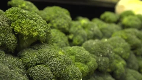 A close up of a piece of broccoli Stock Footage 155453562