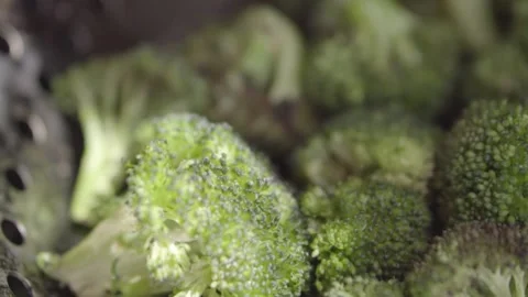 A close up of a piece of broccoli Stock Footage 155455083