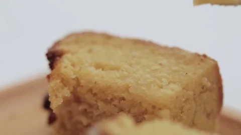A close up of a piece of cake Stock Footage 155462551