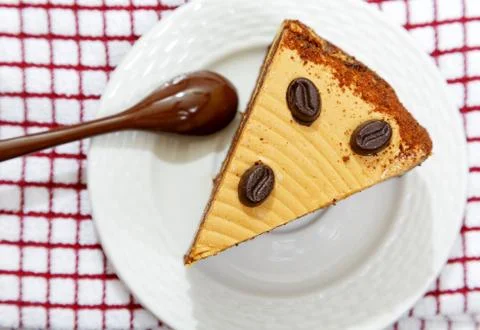 Close-up piece of cake on the table Stock Photos