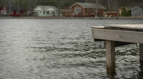 Close up of a Pier on a Lakeshore. Stock-Footage 62511357