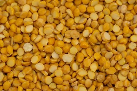 Close up of pile of Gram pulse, Split Chickpea Foto stock