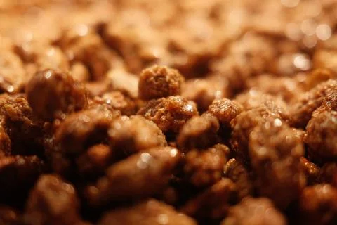A close up of a pile of nuts Foto stock